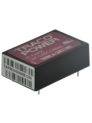 Traco Power - THM 6-2411WI - DC/DC converter 9...36 VDC 5 VDC, THM 6-2411WI, Traco Power