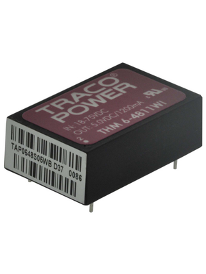 Traco Power - THM 6-4811WI - DC/DC converter 18...75 VDC 5 VDC, THM 6-4811WI, Traco Power