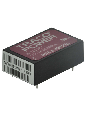 Traco Power - THM 6-4812WI - DC/DC converter 18...75 VDC 12 VDC, THM 6-4812WI, Traco Power