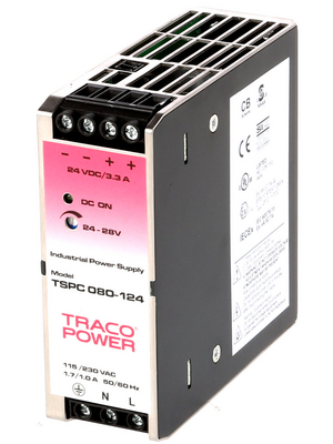 Traco Power - TSPC 080-124 - Switched-mode power supply unit for DIN rail / 3.3 A, TSPC 080-124, Traco Power