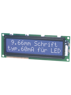 Electronic Assembly - EA W161B-ENLW - Dot matrix LCD display 9.66 mm 1 x 16, EA W161B-ENLW, Electronic Assembly