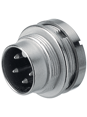 Binder - 09-0107-00-03 - Panel-mount plug, 423 series 3-pole Poles=3, 09-0107-00-03, Binder