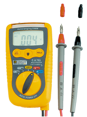 Chauvin Arnoux - CA703 - Multimeter digital 2000 digits 600 VAC 600 VDC 0.2 ADC, CA703, Chauvin Arnoux