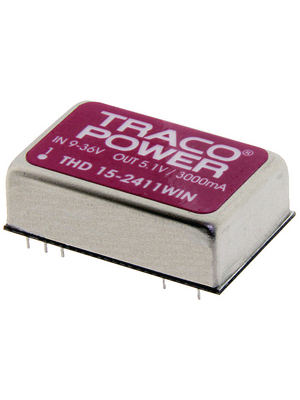 Traco Power - THD 15-2412WIN - DC/DC converter 9...36 VDC 12 VDC, THD 15-2412WIN, Traco Power