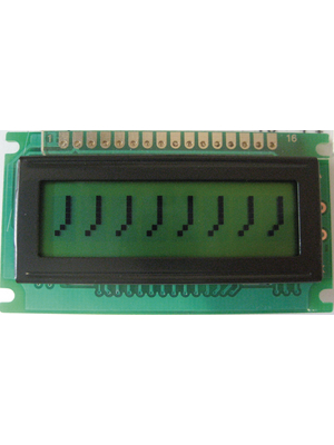 Display Elektronik - DEM 08171 SYH - Dot matrix LCD display 7.93 mm 1 x 8, DEM 08171 SYH, Display Elektronik