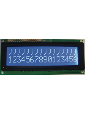 Display Elektronik - DEM 16214 SBH-PW-N - Dot matrix LCD display 7.76 mm 2 x 16, DEM 16214 SBH-PW-N, Display Elektronik