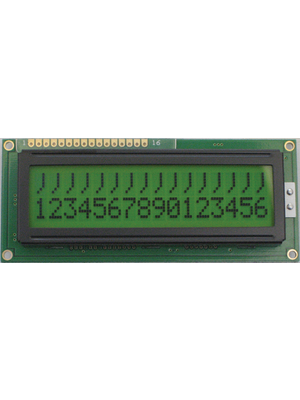 Display Elektronik - DEM 16214 SYH-LY - Dot matrix LCD display 7.76 mm 2 x 16, DEM 16214 SYH-LY, Display Elektronik