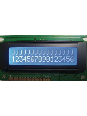 Display Elektronik - DEM 16215 SBH-PW-N - Dot matrix LCD display 9.55 mm 2 x 16, DEM 16215 SBH-PW-N, Display Elektronik