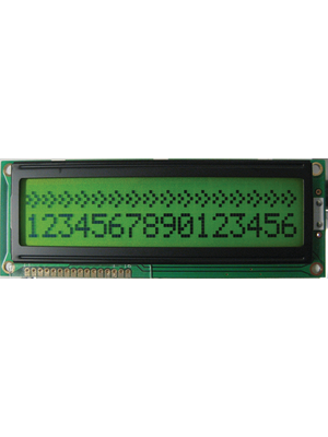 Display Elektronik - DEM 16215 SYH-LY-CYR22 - Dot matrix LCD display 9.55 mm 2 x 16, DEM 16215 SYH-LY-CYR22, Display Elektronik