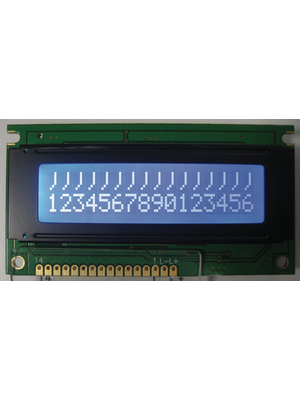 Display Elektronik - DEM 16217 SBH-PW-N - Dot matrix LCD display 5.55 mm 2 x 16, DEM 16217 SBH-PW-N, Display Elektronik