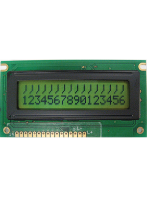 Display Elektronik - DEM 16217 SYH - Dot matrix LCD display 5.55 mm 2 x 16, DEM 16217 SYH, Display Elektronik