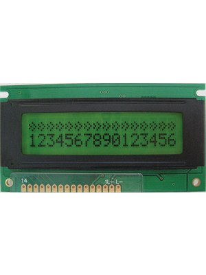 Display Elektronik - DEM 16217 SYH-PY-CYR22 - Dot matrix LCD display 5.55 mm 2 x 16, DEM 16217 SYH-PY-CYR22, Display Elektronik