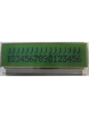 Display Elektronik - DEM 16224 SYH - Dot matrix LCD display 5.55 mm 2 x 16, DEM 16224 SYH, Display Elektronik