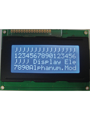 Display Elektronik - DEM 16481 SBH-PW-N - Dot matrix LCD display 4.75 mm 4 x 16, DEM 16481 SBH-PW-N, Display Elektronik