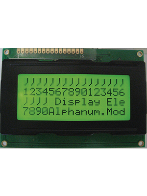 Display Elektronik - DEM 16481 SYH-LY - Dot matrix LCD display 4.75 mm 4 x 16, DEM 16481 SYH-LY, Display Elektronik