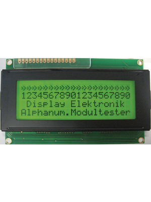 Display Elektronik - DEM 20485 SYH-LY-CYR22 - Dot matrix LCD display 4.75 mm 4 x 20, DEM 20485 SYH-LY-CYR22, Display Elektronik