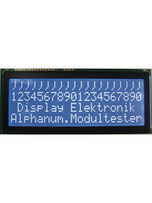 Display Elektronik - DEM 20487 SBH-PW-N - Dot matrix LCD display 9.23 mm 4 x 20, DEM 20487 SBH-PW-N, Display Elektronik