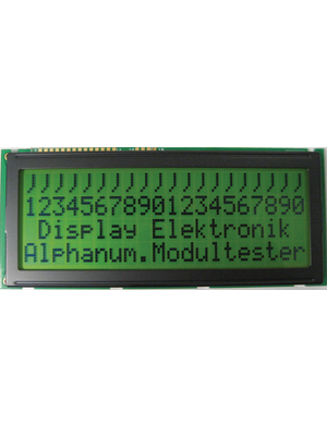 Display Elektronik - DEM 20487 SYH-LY - Dot matrix LCD display 9.23 mm 4 x 20, DEM 20487 SYH-LY, Display Elektronik