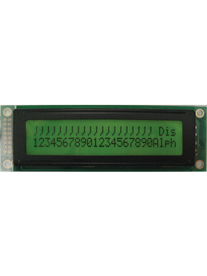 Display Elektronik - DEM 24251 SYH-PY - Dot matrix LCD display 5.55 mm 2 x 24, DEM 24251 SYH-PY, Display Elektronik