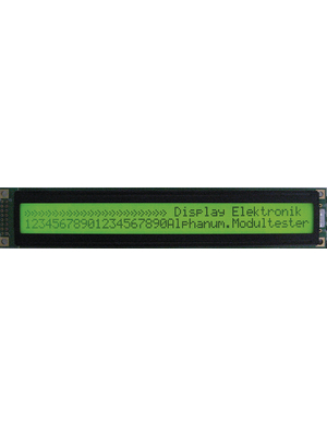 Display Elektronik - DEM 40271 SYH-LY-CYR22 - Dot matrix LCD display 5.69 mm 2 x 40, DEM 40271 SYH-LY-CYR22, Display Elektronik