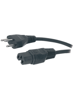 Feller AT - 6900-989.60 - Device cable 3-pin CH Type 12 IEC-320-C15 2.00 m, 6900-989.60, Feller AT