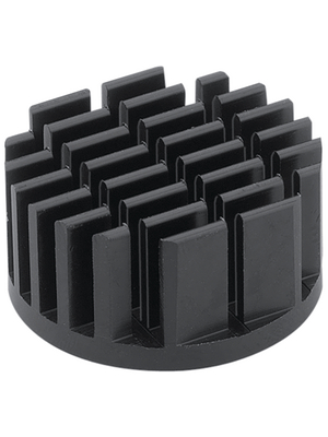 Fischer Elektronik - ICK LED R 33 X 16,5 G - Heat Sink for LED 3.1 K/W black anodised, ICK LED R 33 X 16,5 G, Fischer Elektronik