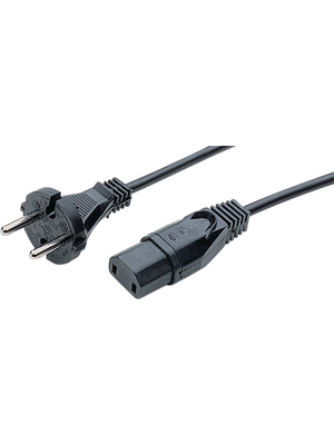 Maxxtro - PB-413-07-S - Mains cable Plug Unearthed CEE 7/17 IEC-320-C17 2.00 m, PB-413-07-S, Maxxtro