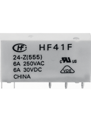 Hongfa - HF41F/012-Z - PCB power relay 12 VDC 170 mW, HF41F/012-Z, Hongfa