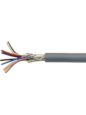 Kabeltronik - LIYCY 10 X 0.14 MM2 - Control cable 10 x 0.14 mm2 shielded Bare copper stranded wire grey, LIYCY 10 X 0.14 MM2, Kabeltronik