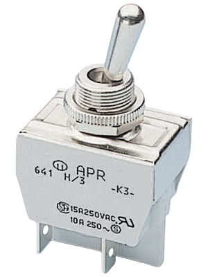 Apem - 641H/3 - Industrial toggle switch on-off 2P, 641H/3, Apem