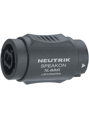 Neutrik - NL4MMX - Coupling/adapter, Speakon black 4P, NL4MMX, Neutrik