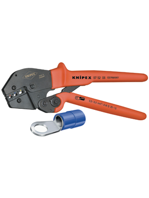 Knipex - 97 52 06 SB - Crimping pliers Insulated wire terminal + connector 0.5...6 mm2, 97 52 06 SB, Knipex