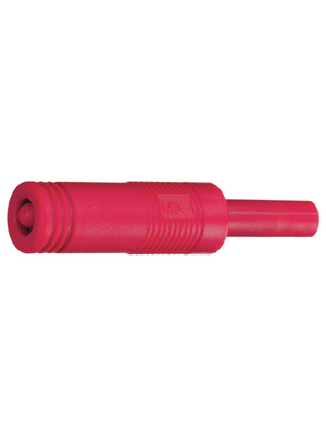 Staeubli Electrical Connectors - A4/4-Z - Safety adapter ? 4 mm red 30 VAC 60 VDC, 25 A, A4/4-Z, St?ubli Electrical Connectors