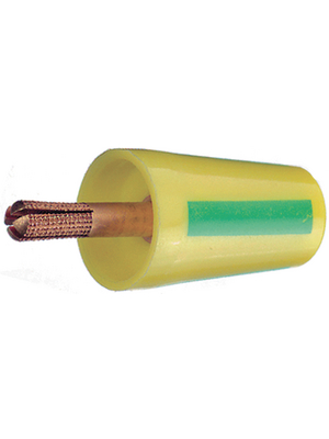 Staeubli Electrical Connectors - A-SLK4 YELLOW - Safety adapter ? 4 mm yellow 1000 V, 32 A, CAT II 42 mm, A-SLK4 YELLOW, St?ubli Electrical Connectors