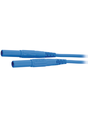 Staeubli Electrical Connectors - XMF-414 050CM BLUE - Safety test lead ? 4 mm blue 50 cm 1 mm2 CAT III, XMF-414 050CM BLUE, St?ubli Electrical Connectors