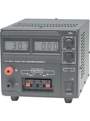 Manson - EP-613 DE - Laboratory Power Supply 3 Ch. 0...30 VDC 2.5 A / 5 VDC 0.5 A / 12 VDC 0.5 A, EP-613 DE, Manson