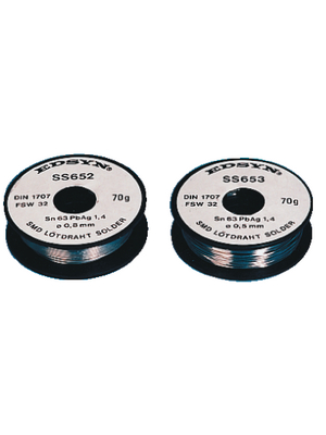 Edsyn - F-SW32 70G 0.80MM - Solder wire Sn63/Pb35.6/Ag1.4 70 g 0.80 mm, F-SW32 70G 0.80MM, Edsyn