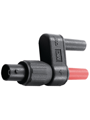 Staeubli Electrical Connectors - XF-SS/4 - Safety adapter ? 4 mm / BNC red + black 1000 V, 1 A, CAT II / 600 V, 1 A, CAT III, XF-SS/4, St?ubli Electrical Connectors