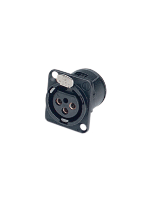 Neutrik - NC3FD-V-BAG - XLR Panel-mount female receptacle 3 N/A D Vertical / PCB Mounting black, NC3FD-V-BAG, Neutrik