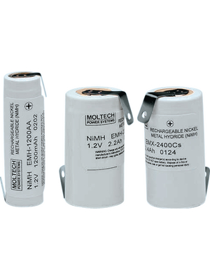 Moltech Power Systems - IMX-2400CS - NiMH rechargeable battery Sub-C 1.2 V 2400 mAh, IMX-2400CS, Moltech Power Systems