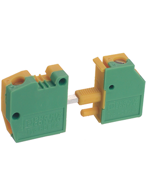 Phoenix Contact - HDFK 4 GNYE - Feed-through terminal block, yellow/green Screw Connection 1P, HDFK 4 GNYE, Phoenix Contact