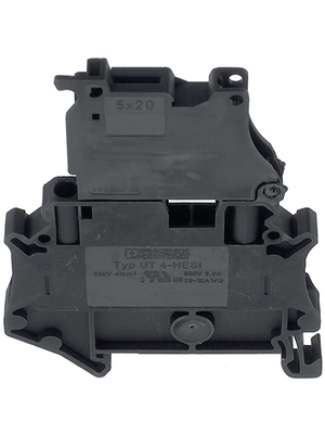 Phoenix Contact - UT 4-HESI - Fused Terminal block black 0.14...4 mm2, UT 4-HESI, Phoenix Contact