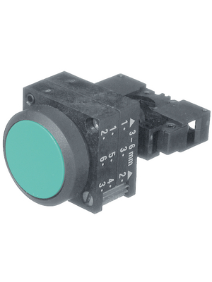 Siemens - 3SB3203-0AA11 - Pushbutton flat, complete, black, Illumination=No, 3SB3203-0AA11, Siemens