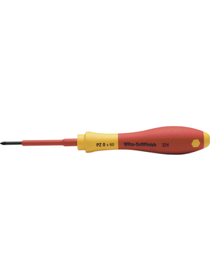 Wiha - 324N SF PZ0 X 60 - Screwdriver VDE Pozidriv PZ0, 324N SF PZ0 X 60, Wiha