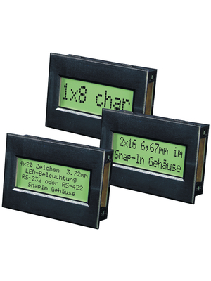 Electronic Assembly - EA SER081-92NLEK - LCD, point display 11.48 mm 1 x 8, EA SER081-92NLEK, Electronic Assembly