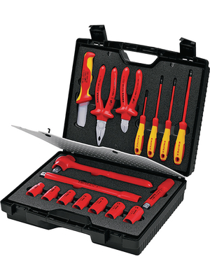 Knipex - 98 99 11 - Service case with isolated tool 17 p. VDE, 98 99 11, Knipex