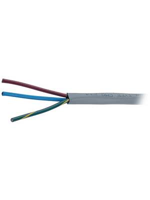 Alpha Wire - 5073/1C SL001 - Mains cable   3  Cores,   3 x1.31 mm2 Stranded tin-plated copper wire unshielded PVC grey, 5073/1C SL001, Alpha Wire