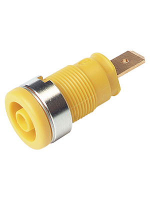 SKS Kontakttechnik - SEB 2620 F6,3 YELLOW - Safety socket ? 4 mm yellow CAT III N/A, SEB 2620 F6,3 YELLOW, SKS Kontakttechnik