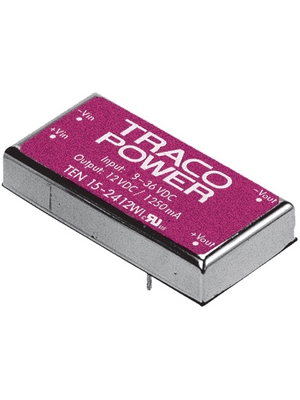 Traco Power - TEN 15-2411WI - DC/DC converter 9...36 VDC 5.1 VDC, TEN 15-2411WI, Traco Power