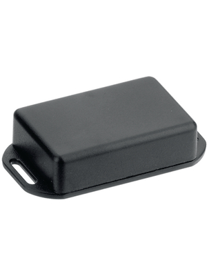Hammond - 1551QFLBK - Flange case  black 40 x 15 mm ABS IP 54 N/A, 1551QFLBK, Hammond